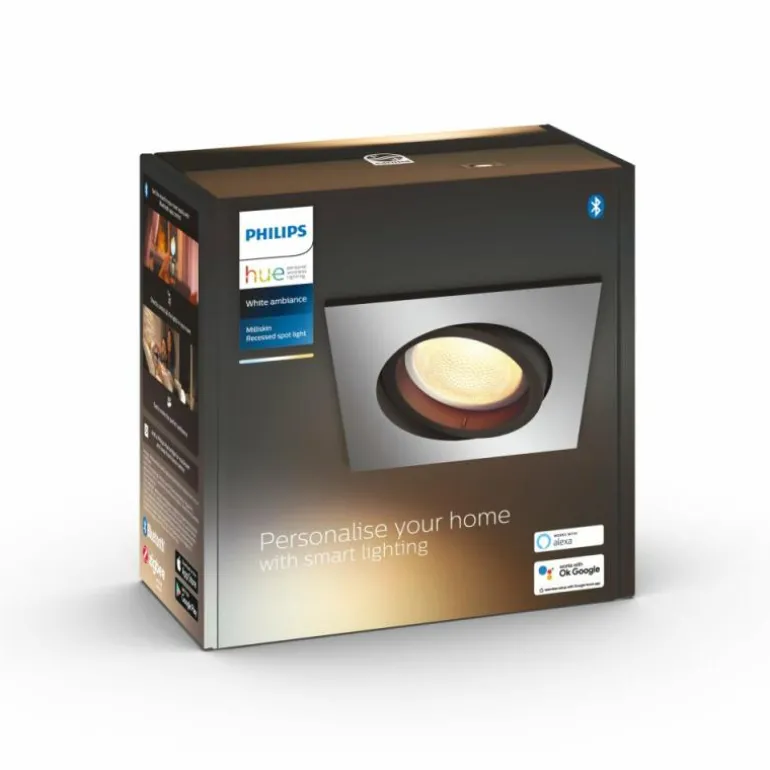 Spot encastrable Philips Hue Milliskin LED Argenté, 1 lumière