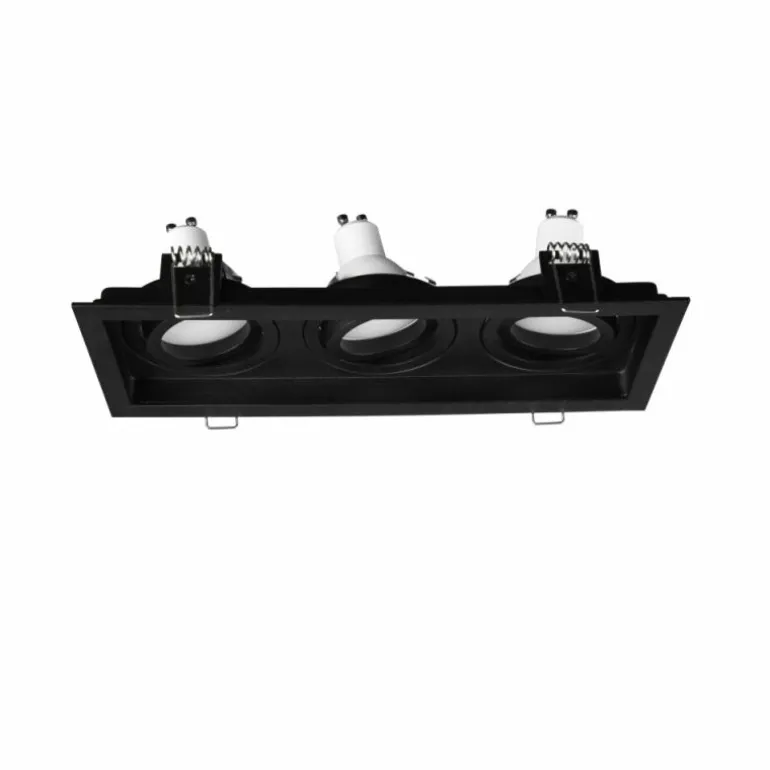 Spot encastrable Trio Kenai LED Noir, 3 lumières