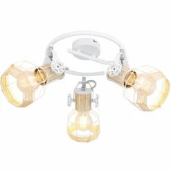 Spot Globo BANA Brun, Blanc, 3 lumières