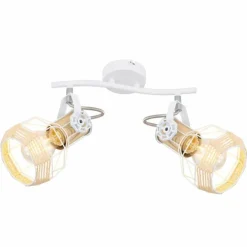 Spot Globo BANA Brun, Blanc, 2 lumières