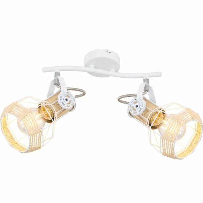 Spot Globo BANA Brun, Blanc, 2 lumières