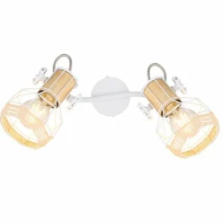 Spot Globo BANA Brun, Blanc, 2 lumières