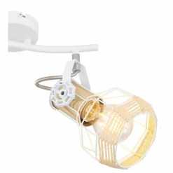 Spot Globo BANA Brun, Blanc, 2 lumières