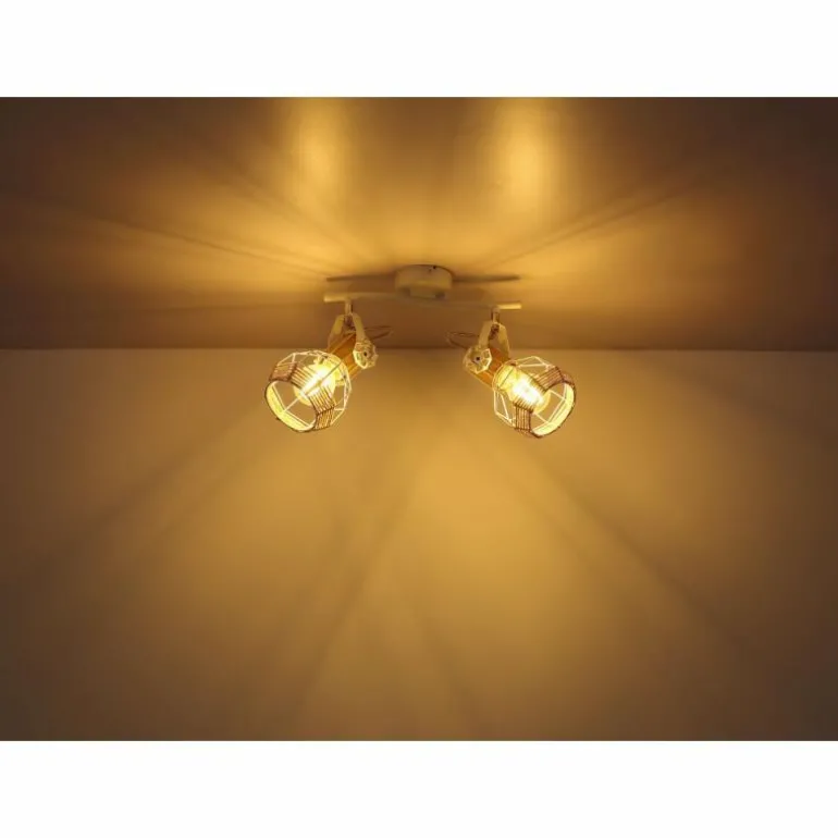 Spot Globo BANA Brun, Blanc, 2 lumières