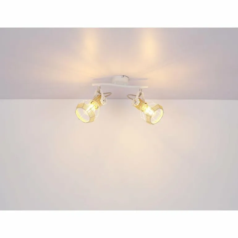 Spot Globo BANA Brun, Blanc, 2 lumières