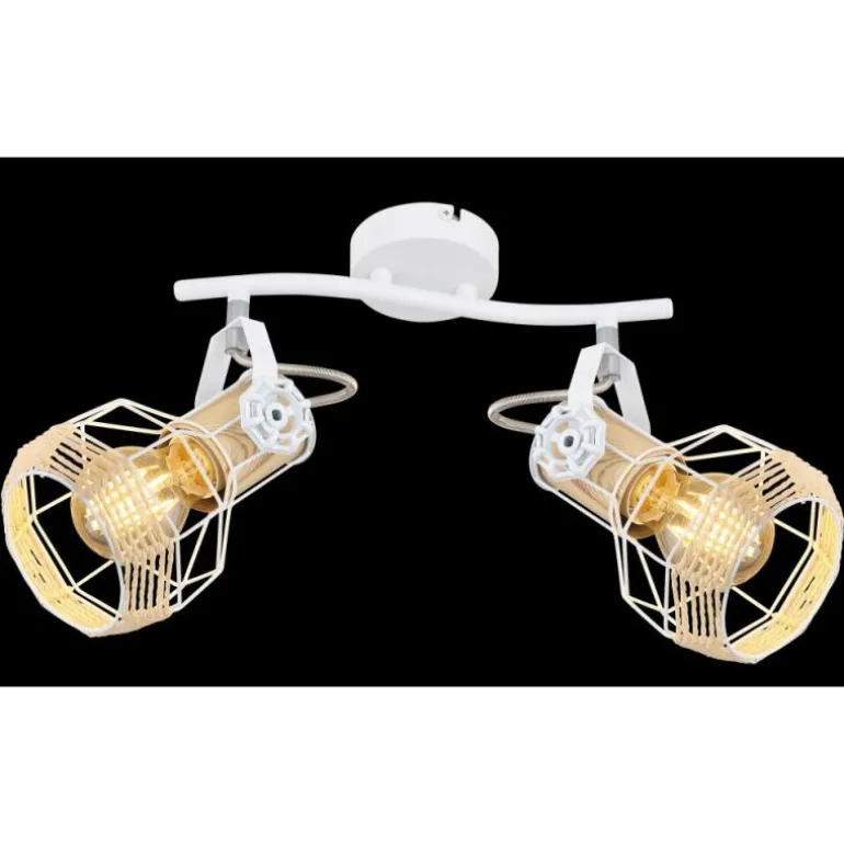 Spot Globo BANA Brun, Blanc, 2 lumières