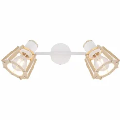 Spot Globo BLAHA Brun, Blanc, 2 lumières