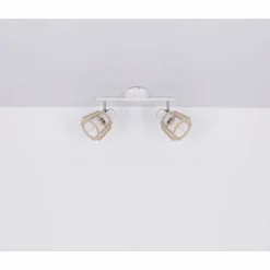 Spot Globo BLAHA Brun, Blanc, 2 lumières