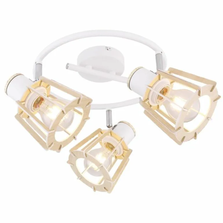 Spot Globo BLAHA Brun, Blanc, 3 lumières