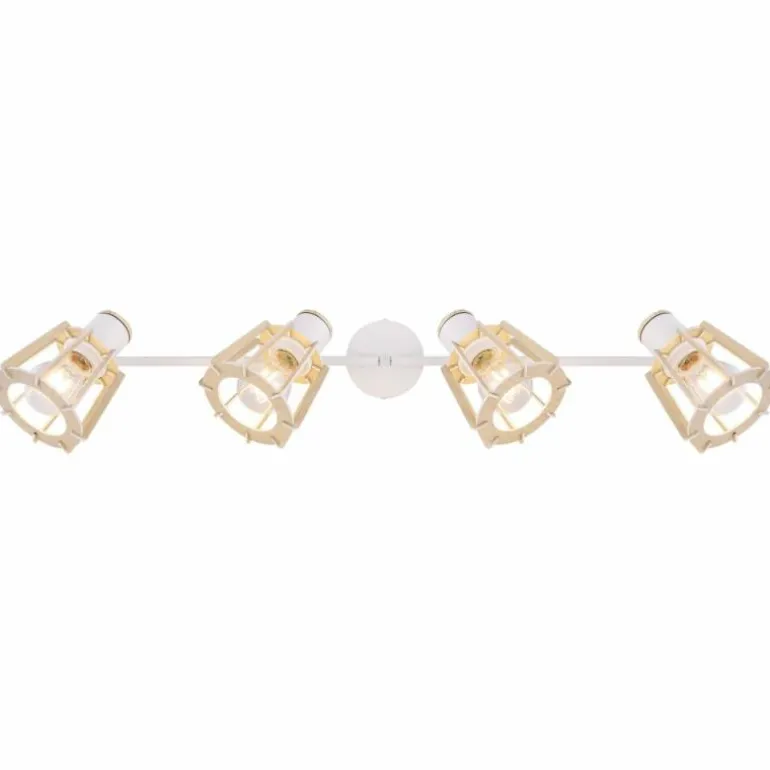 Spot Globo BLAHA Brun, Blanc, 4 lumières