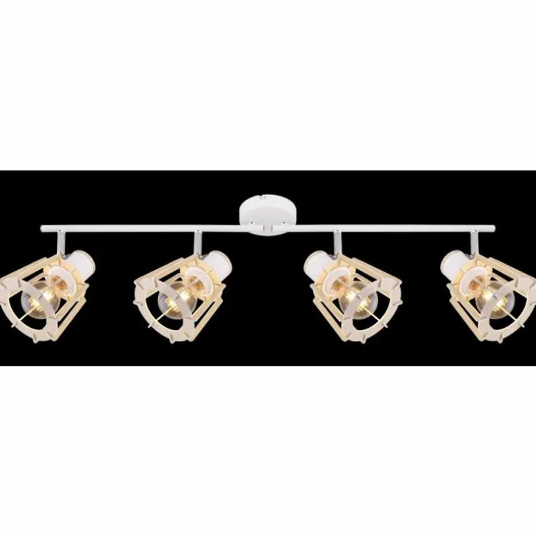 Spot Globo BLAHA Brun, Blanc, 4 lumières