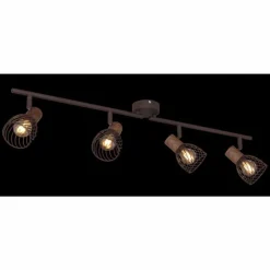 Spot Globo ISABELLE Rouille, 4 lumières