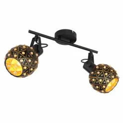 Spot Globo JODIE Noir, 2 lumières