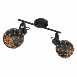 Spot Globo JODIE Noir, 2 lumières