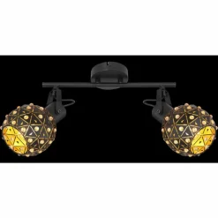 Spot Globo JODIE Noir, 2 lumières