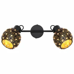 Spot Globo JODIE Noir, 2 lumières