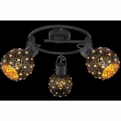 Spot Globo JODIE Noir, 3 lumières