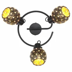 Spot Globo JODIE Noir, 3 lumières