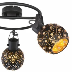 Spot Globo JODIE Noir, 3 lumières
