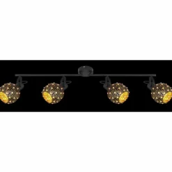 Spot Globo JODIE Noir, 4 lumières