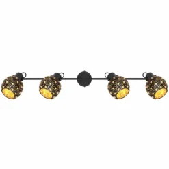 Spot Globo JODIE Noir, 4 lumières
