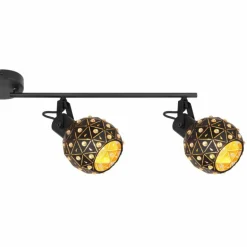 Spot Globo JODIE Noir, 4 lumières