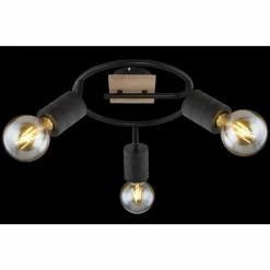 Spot Globo JOSELLA Bois foncé, 3 lumières