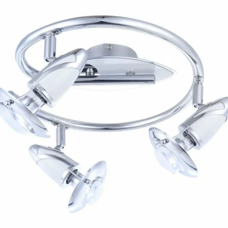 Spot Globo LORD Chrome, Acier inoxydable, 3 lumières