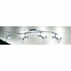 Spot Globo LORD Chrome, Acier inoxydable, 4 lumières