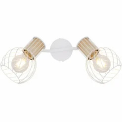 Spot Globo LUISE Blanc, 2 lumières