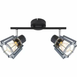 Spot Globo MAHA Noir, 2 lumières