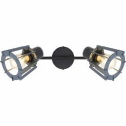 Spot Globo MAHA Noir, 2 lumières
