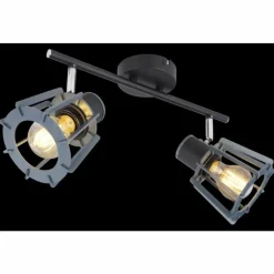 Spot Globo MAHA Noir, 2 lumières