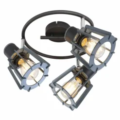 Spot Globo MAHA Noir, 3 lumières