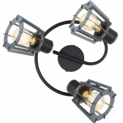 Spot Globo MAHA Noir, 3 lumières