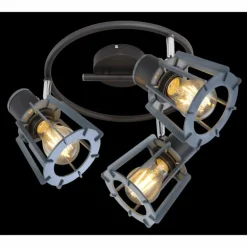 Spot Globo MAHA Noir, 3 lumières