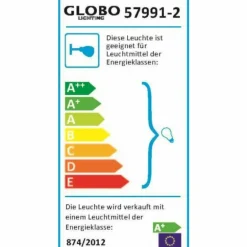 Spot Globo MATRIX Acier inoxydable, Nickel mat, 2 lumières