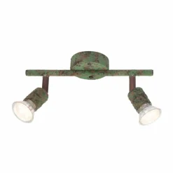 Spot Globo OLANA Vert, Rouille, 2 lumières