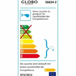 Spot Globo ORINA Chrome, Blanc, 2 lumières