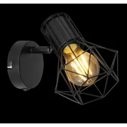 Spot Globo PRISKA Noir, 1 lumière