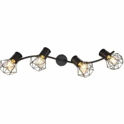 Spot Globo PRISKA Noir, 4 lumières