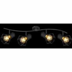 Spot Globo PRISKA Noir, 4 lumières