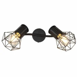 Spot Globo PRISKA Noir, 2 lumières