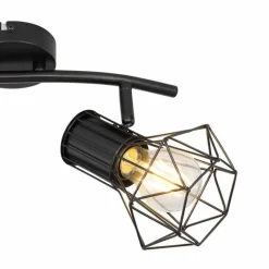 Spot Globo PRISKA Noir, 2 lumières