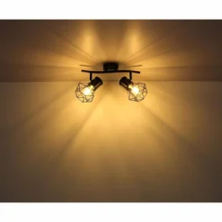 Spot Globo PRISKA Noir, 2 lumières