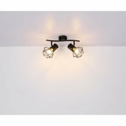 Spot Globo PRISKA Noir, 2 lumières