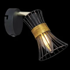 Spot Globo ROXY Noir, 1 lumière