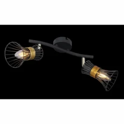 Spot Globo ROXY Noir, 2 lumières