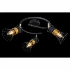 Spot Globo ROXY Noir, 3 lumières