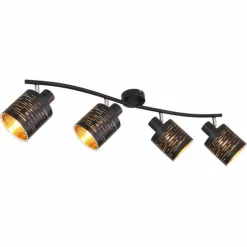 Spot Globo TUNNO Noir, 4 lumières